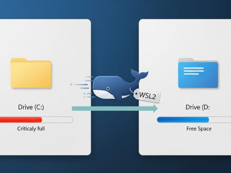 Mẹo: chuyển Docker WSL khỏi ổ C để tiết kiệm dung lượng