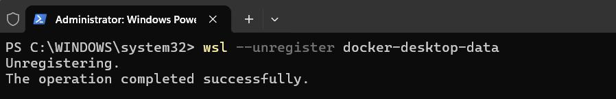 wsl --unregister